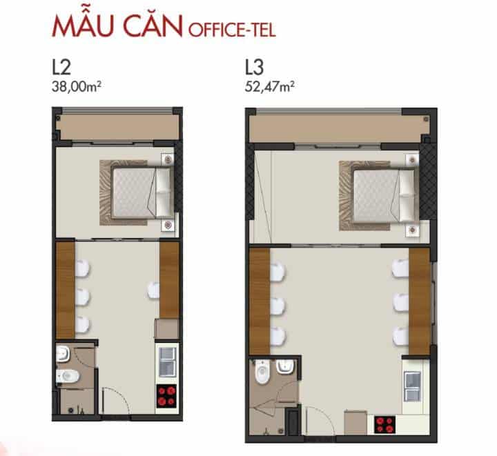 Mẫu căn hộ Officetel Richmond City