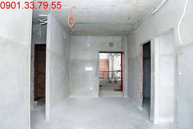 Tiếp tục thi công tô tường bao căn hộ từ tầng 5 đến tầng 11 - Block D Florita Hưng Thịnh