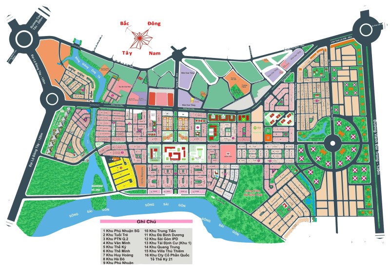 Bản đồ tổng thể quy hoạch phường Thạnh Mỹ Lợi quận 2