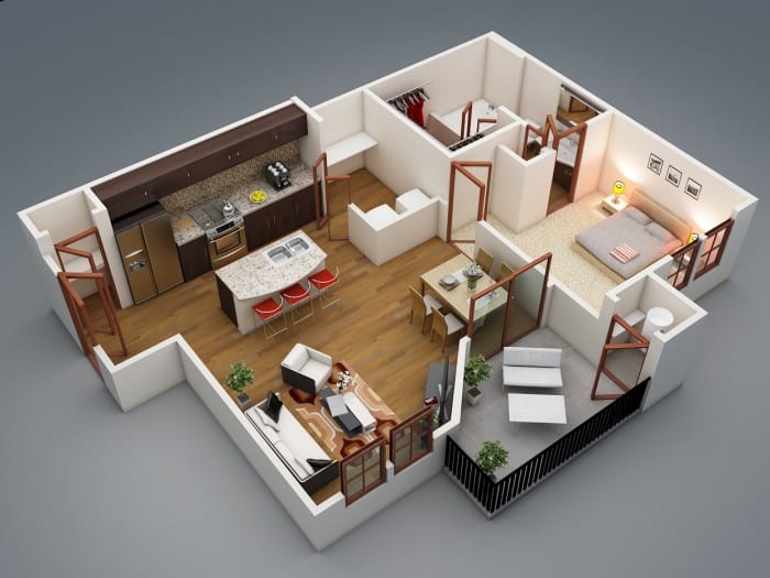 Mậu thiết kế căn hộ Fresca Residences mẫu 1