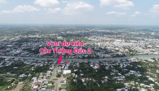 Cầu Thiềng Đức 2 nối phường 5 và phường 4 thành phố Vĩnh Long hiện đang hoàn thành