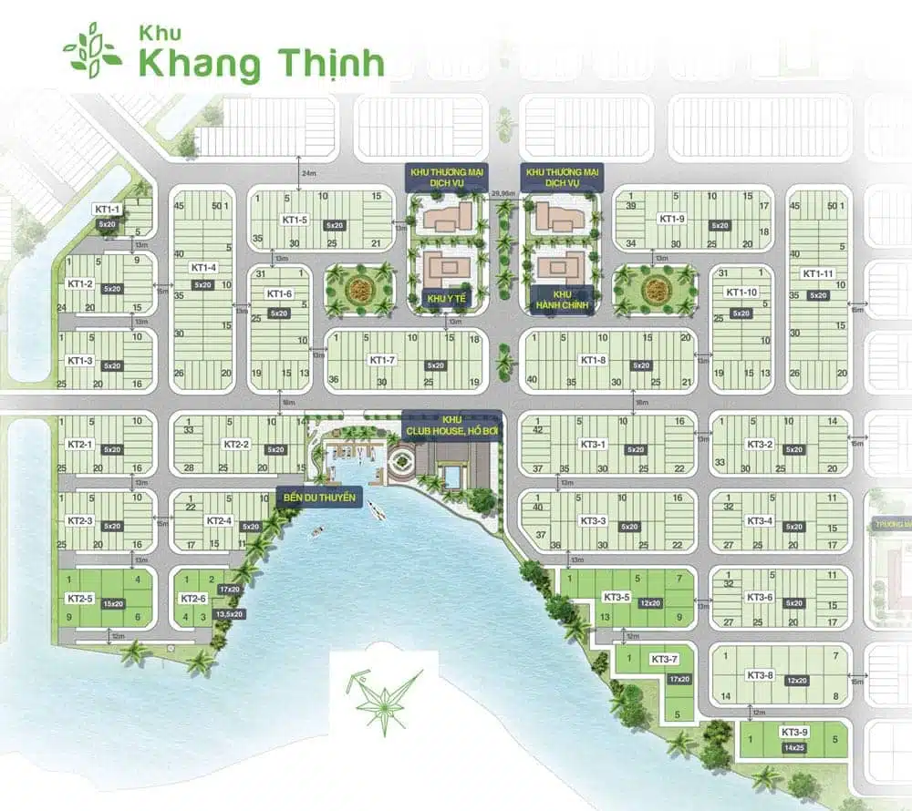 Mặt bằng khu Khang Thịnh