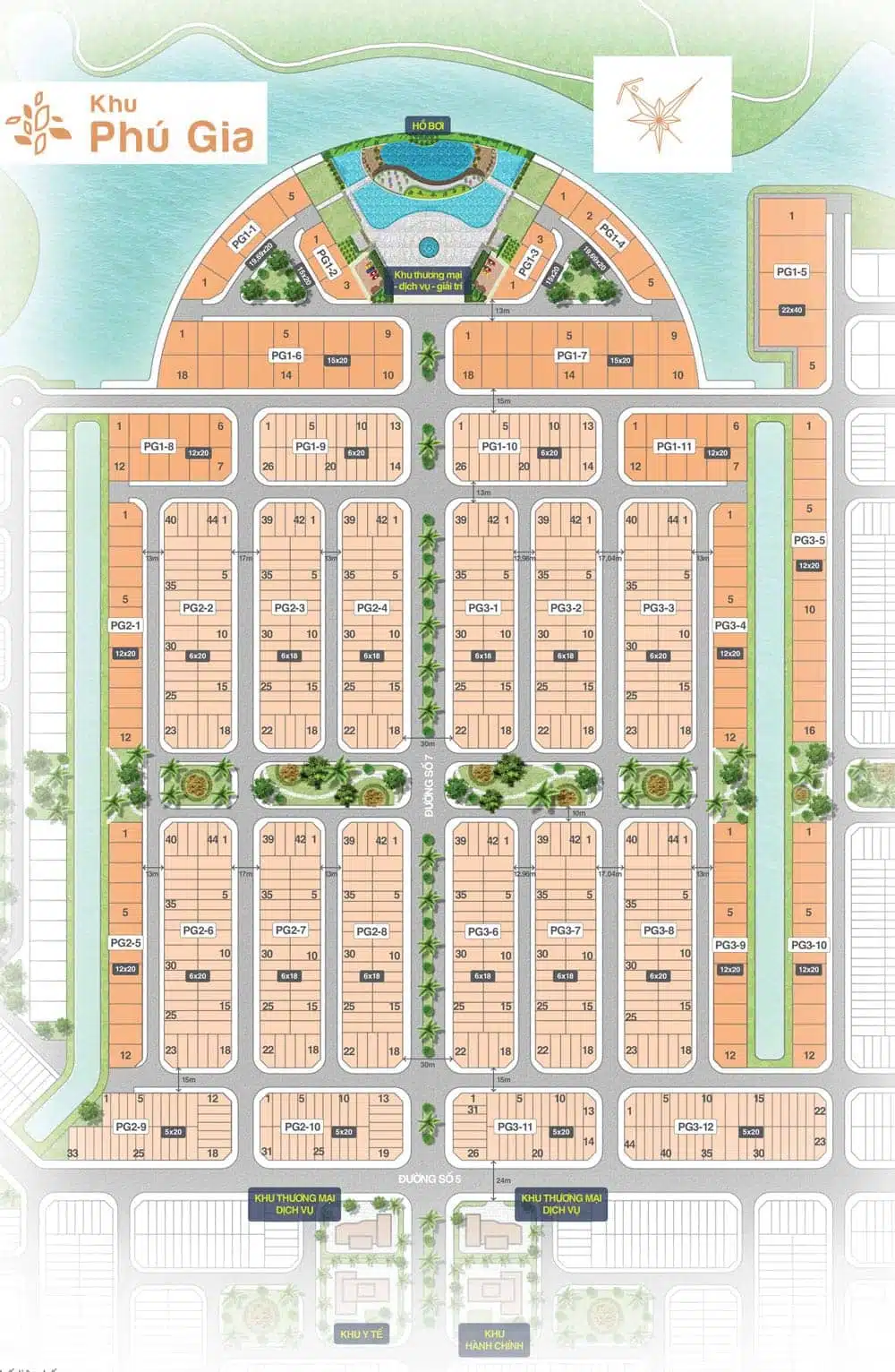 Mặt bằng khu Phú Gia