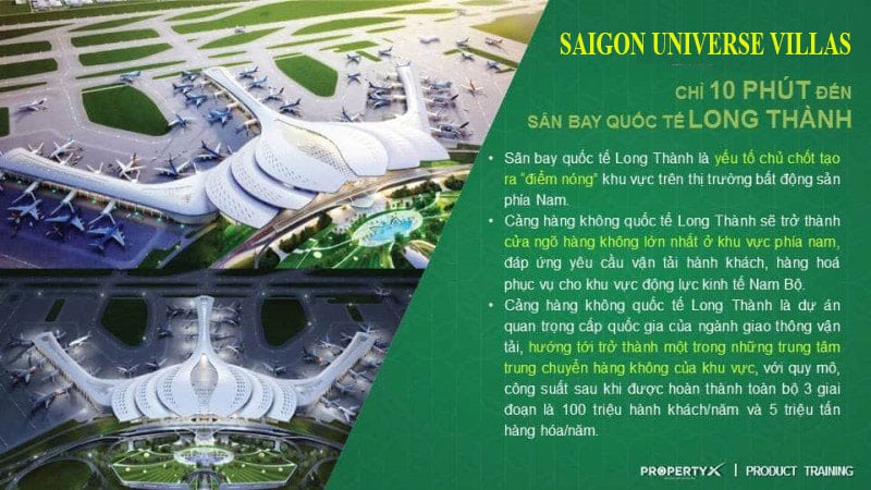 Sân bay quôc1 tế Long Thành chỉ các Universe Saigon Villas vài km