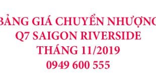 bang gia chuyen nhuong q7 saigon riverside thang 11 2019