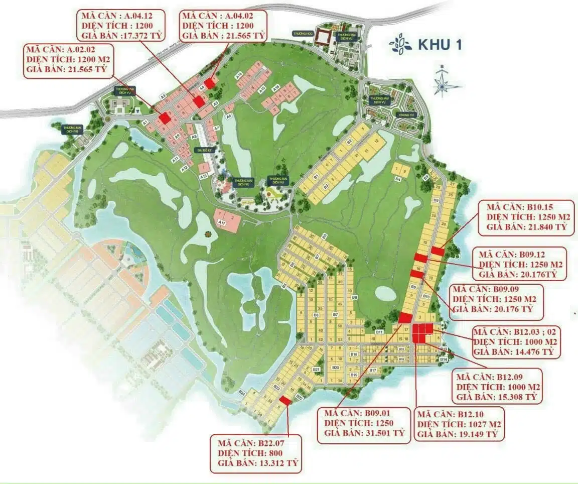 Bảng giá biệt thự Biên Hòa New City