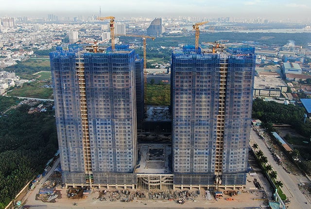 Cập nhật tiến độ xây dựng Q7 Saigon Riverside Complex 2021