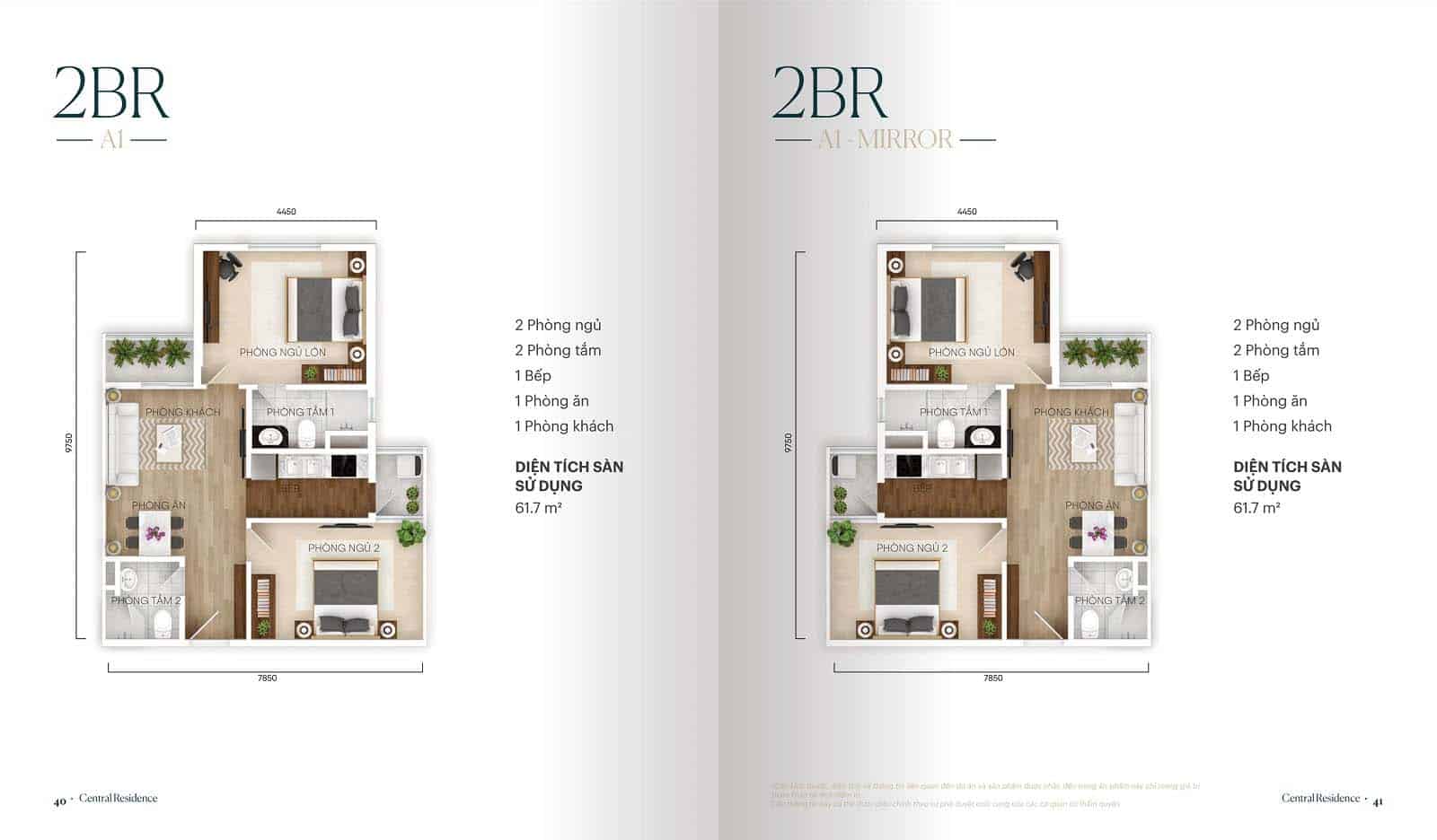 Căn hộ 2PN Eaton Park Quận 2