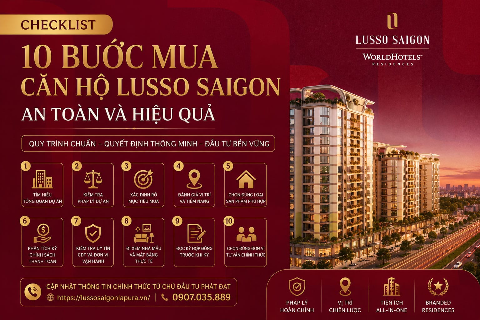 Checklist 10 bước mua căn hộ Lusso Saigon an toàn và hiệu quả