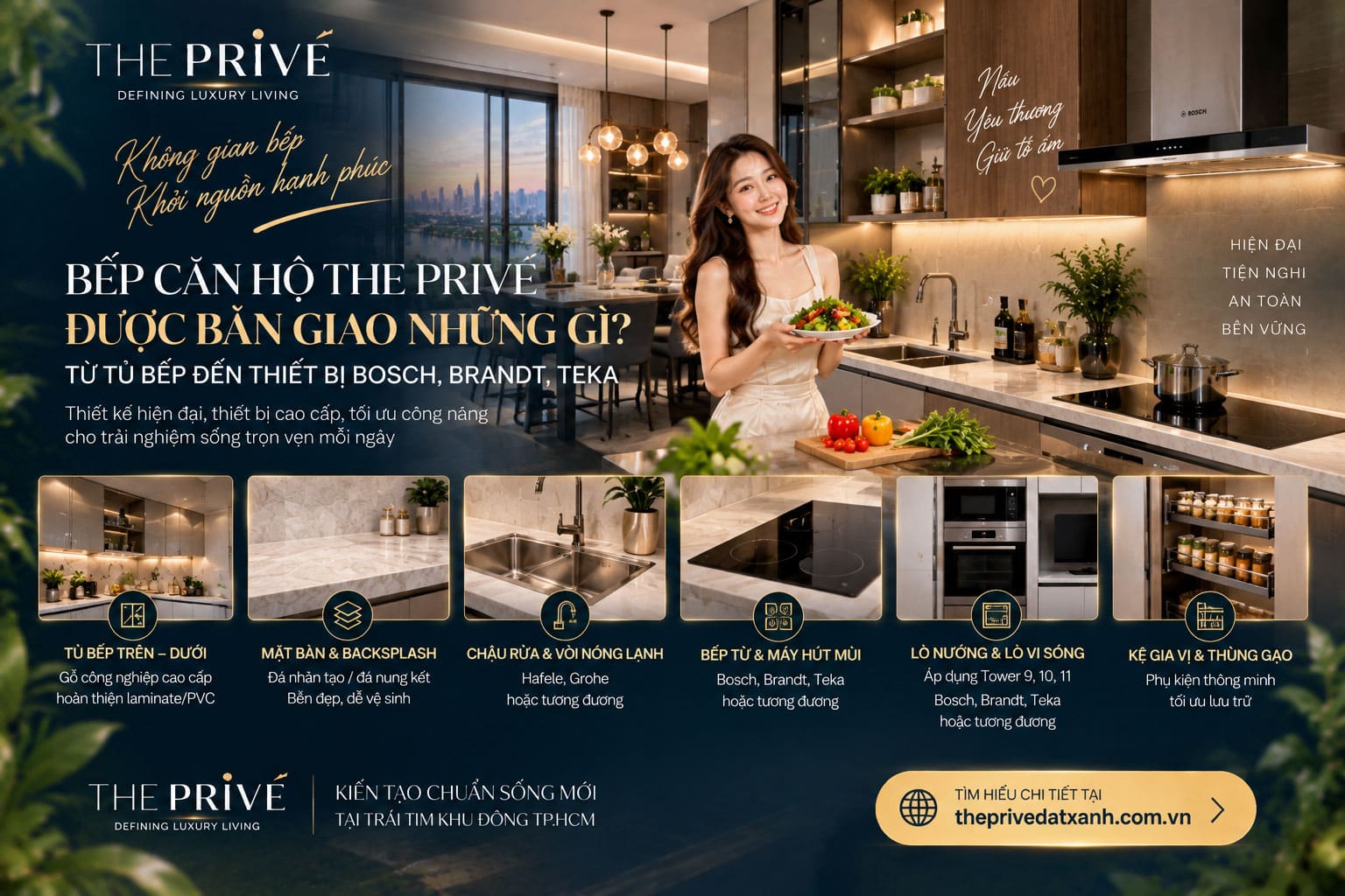 Bếp Căn Hộ The Privé Được Bàn Giao Những Gì?