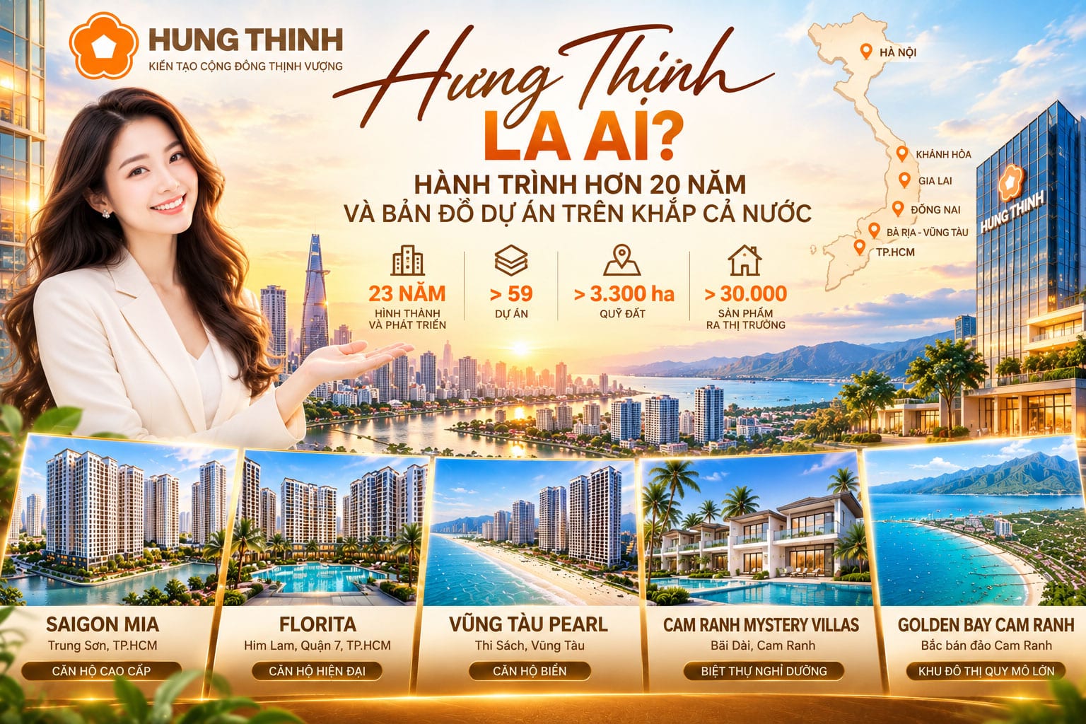 Hưng Thịnh là ai? Hành trình hơn 20 năm và bản đồ dự án trên khắp cả nước