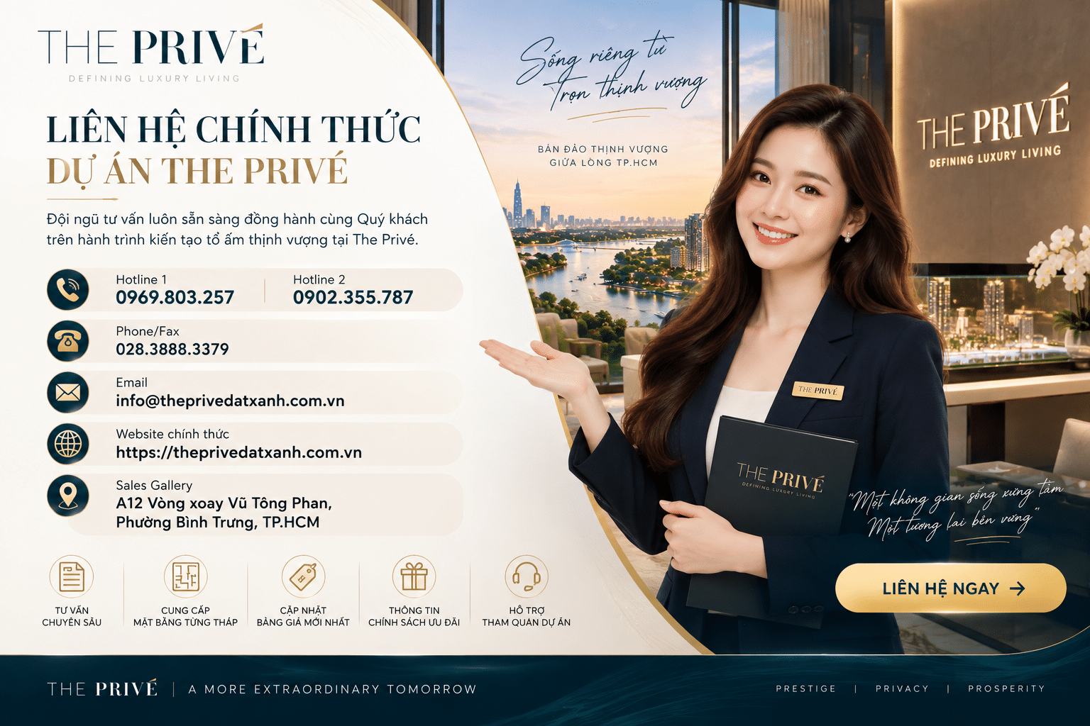 Đăng ký nhận danh mục bàn giao bếp và layout căn hộ The Privé