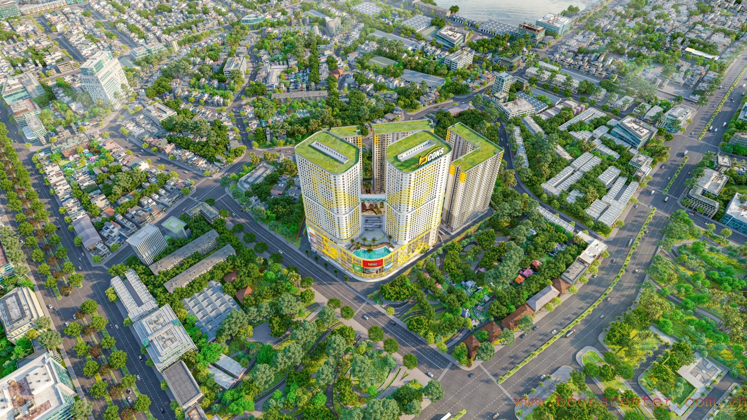 Phối cảnh dự án Bcons Center City
